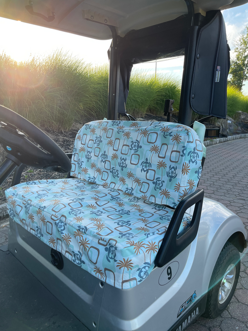 Golf Cart Seat Bottom And Back Cover Set